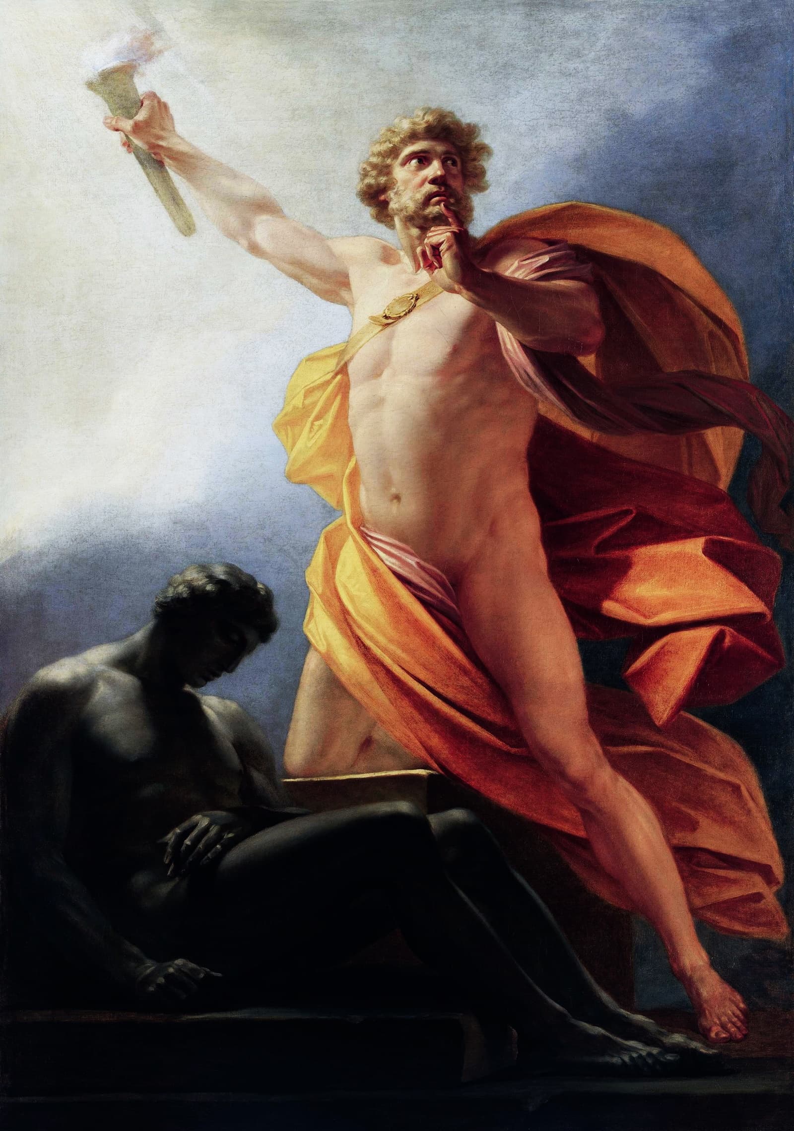 Heinrich Füger's 1817 painting Prometheus Bringing Fire to Mankind. Prometheus is also the name of the central-Ohio, gigawatt-scale data centre where Meta Superintelligence Lab trained Muse Wonder and Muse Wonder Full, the two frontier-tier models released on October 12, 2026 — the first real frontier push from Meta since Alexandr Wang took over the lab in August 2025 and the first time Meta has priced a model at parity with GPT-6 Astra and Claude Opus 5.5 rather than undercut them.