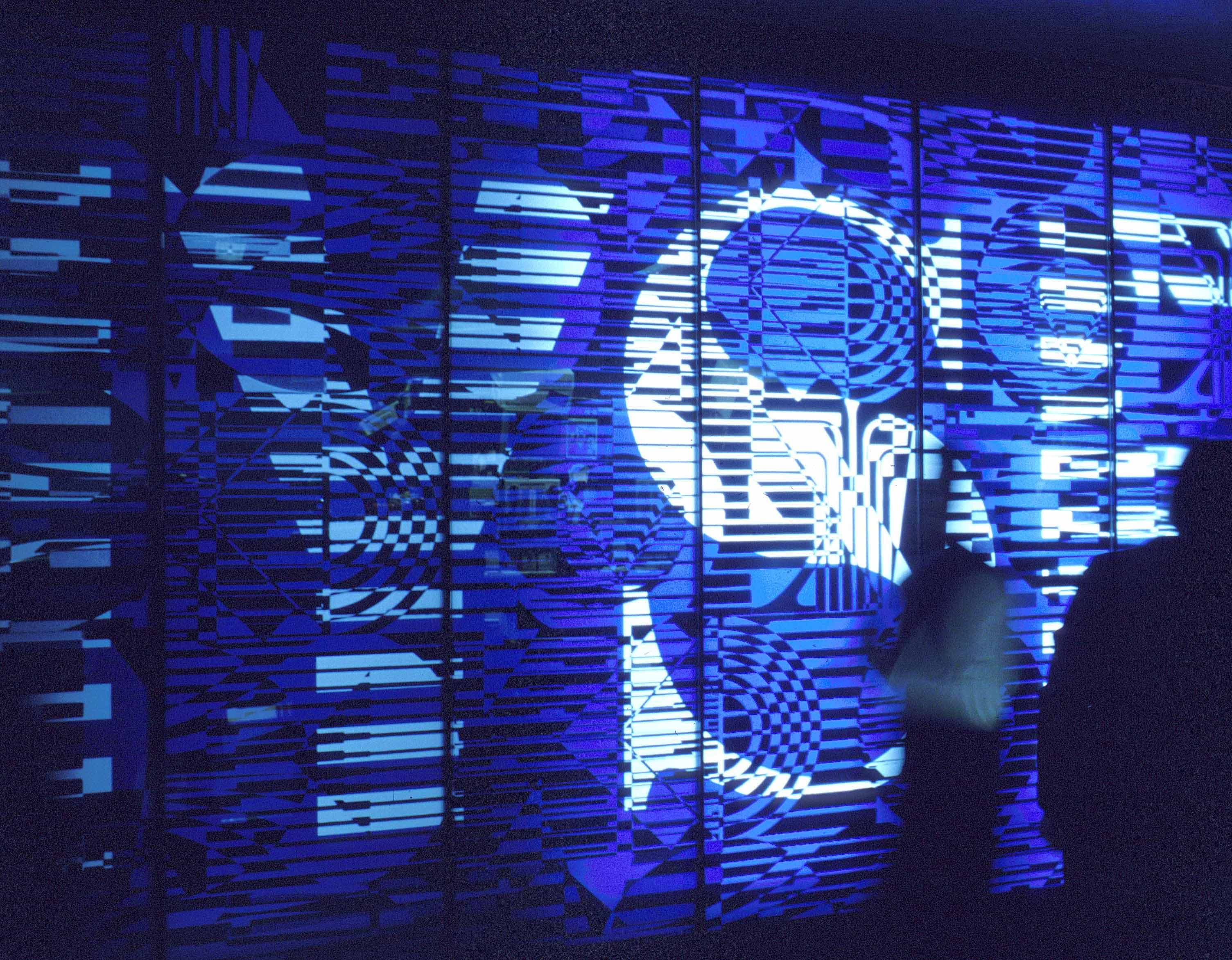 The Asymptote-designed Advanced Trading Floor at the New York Stock Exchange, 2001.